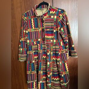 Ivy Jane Multicolor Patterned Coat